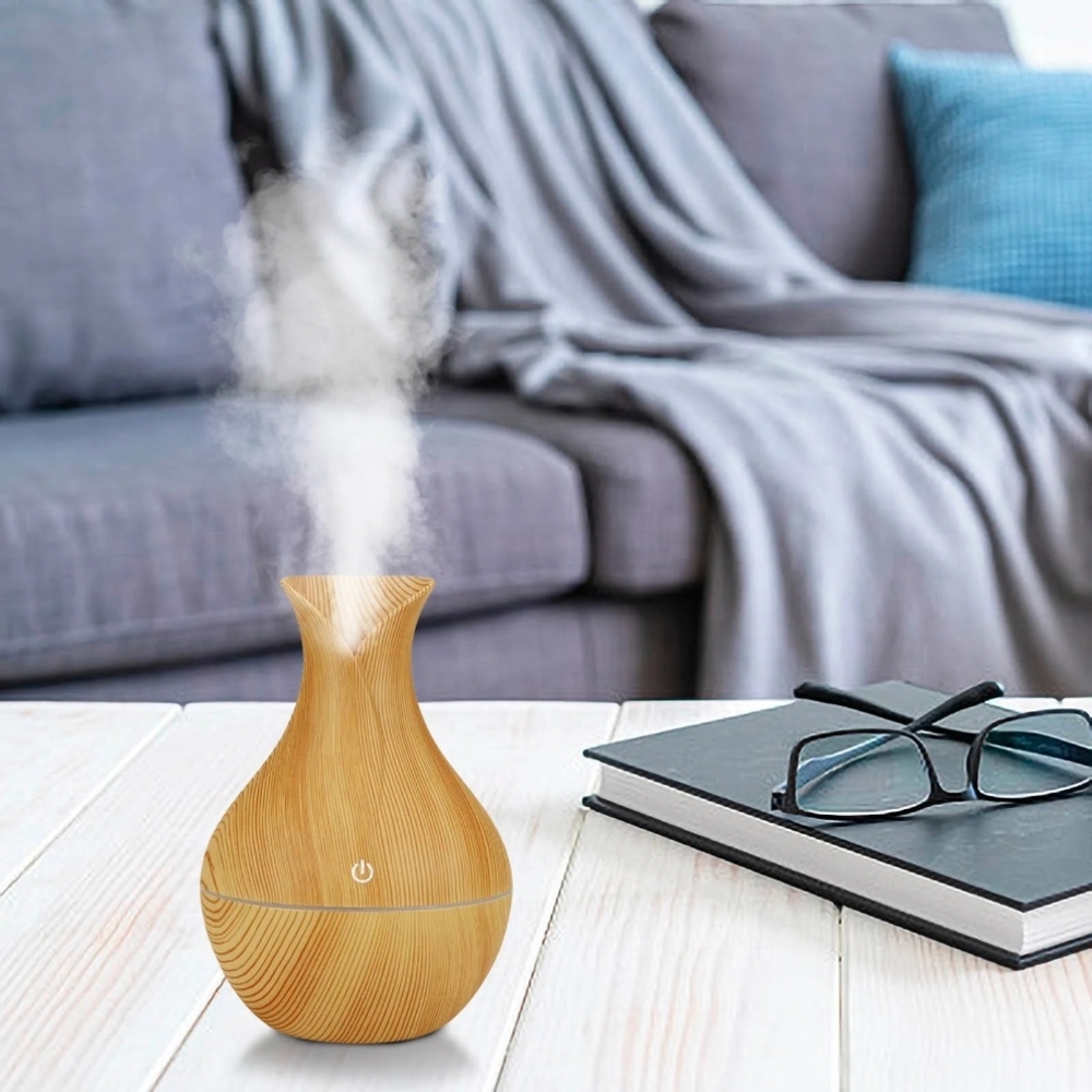 Wood Grain Vase-Shaped Essential Oil Diffuser - Picture 3 of 8